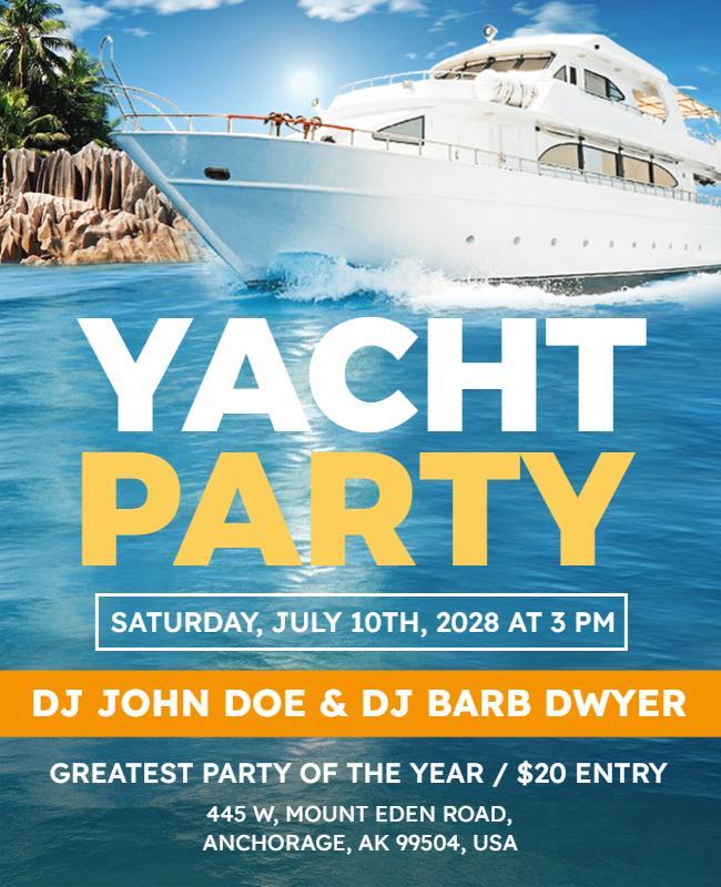 Luxury Summer Yacht Party Flyer Template