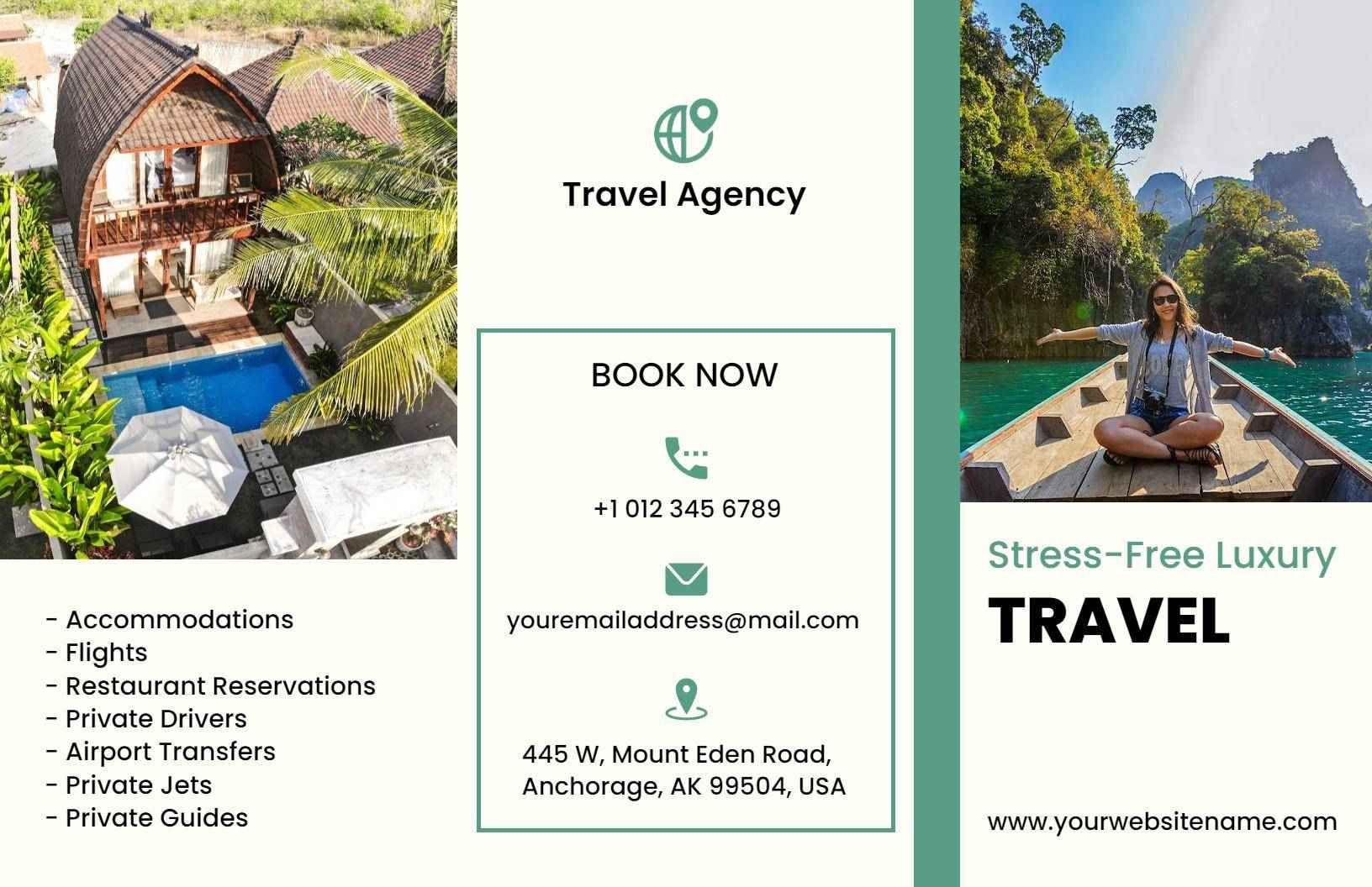 Luxury Travel Agency Adventure and Safari Services Brochure Template