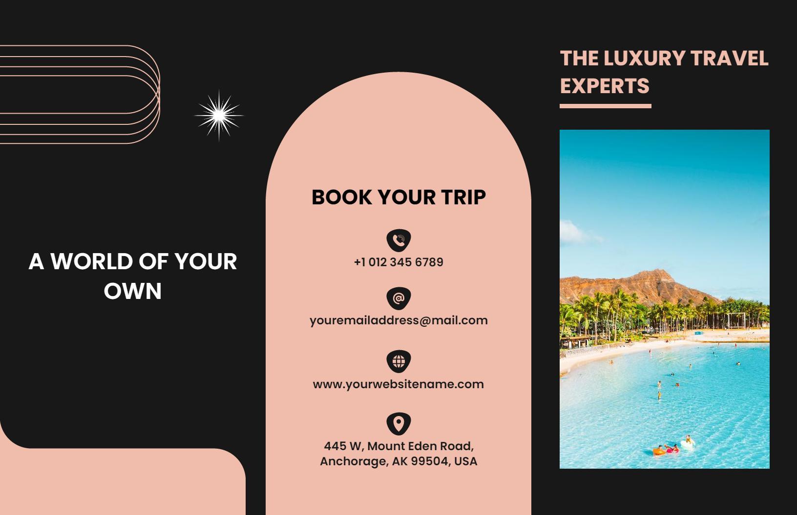 Luxury Travel Experts Booking and Experience Brochure Template