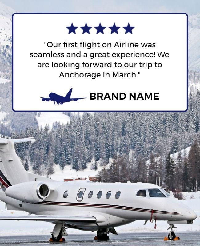 Luxury Winter Aviation Experience Flyer Template