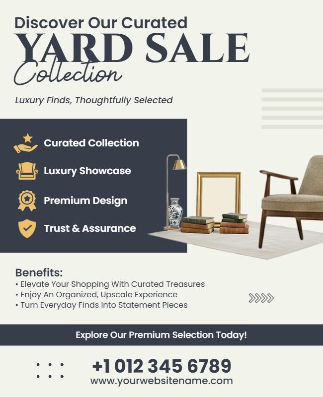 Luxury Yard Sale Showcase Flyer Template