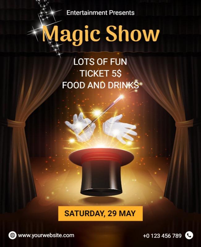 Magical Evening Show Event Flyer Template