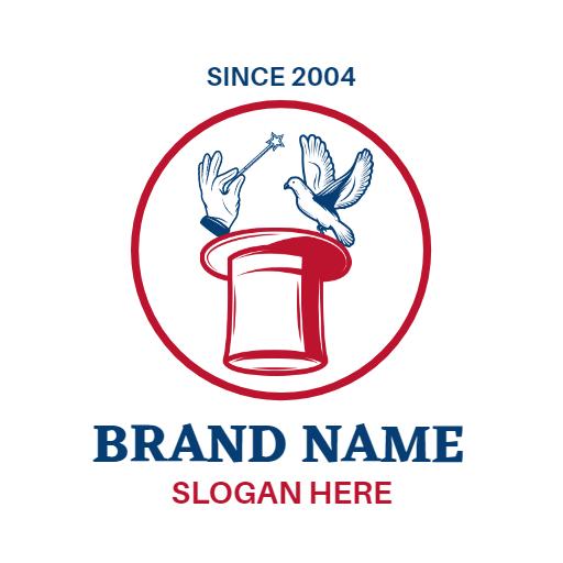 Magical Hands Performing Tricks with Wizard Theme Logo Template