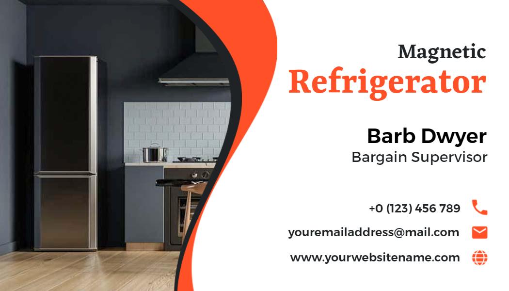 Magnetic Refrigerator Bargain Supervisor Visiting Card Template