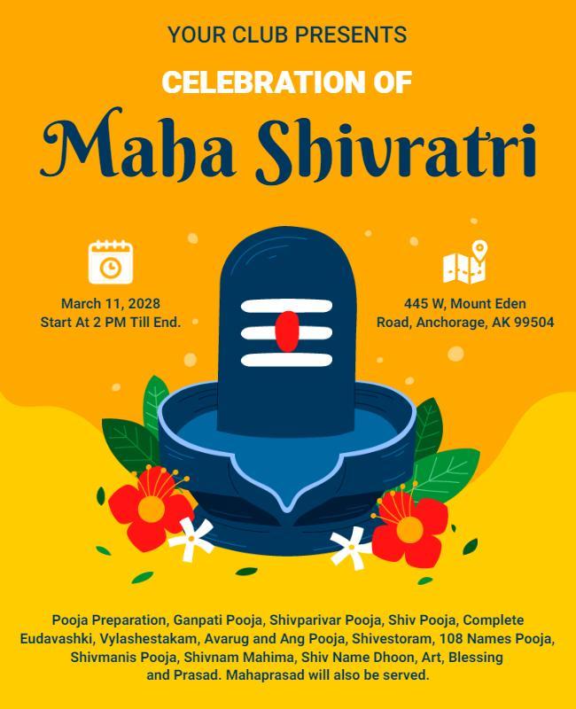 Maha Shivratri Celebration Event Flyer Template