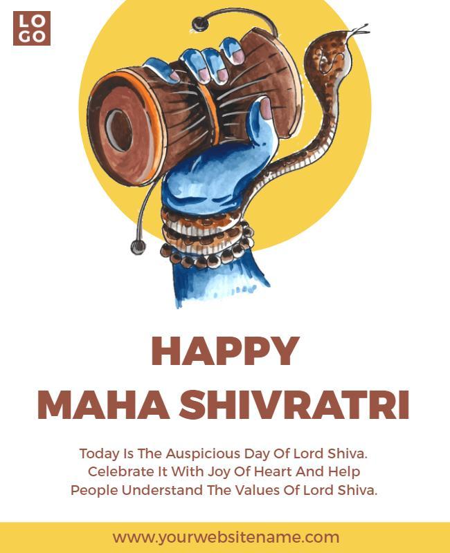 Vibrant Celebratory Maha Shivaratri Festival Flyer Template