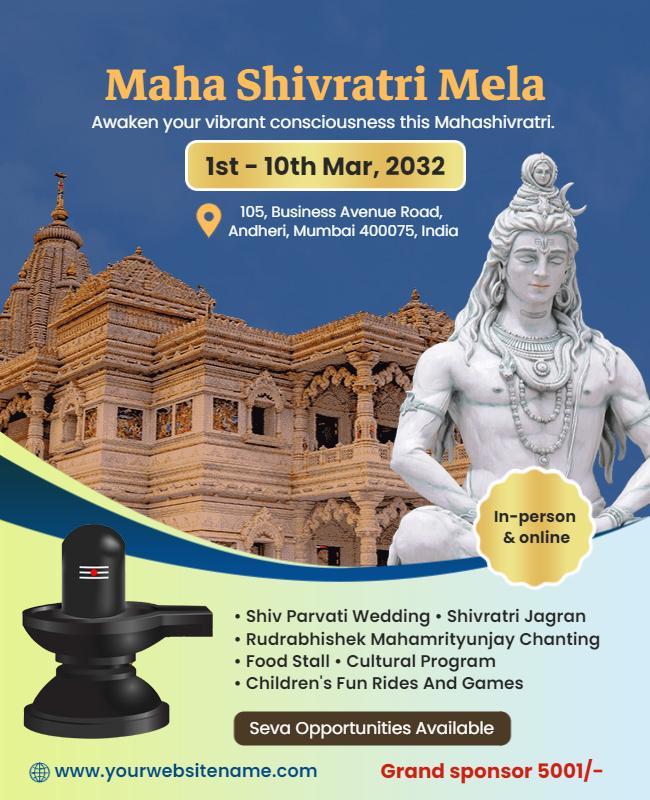 Maha Shivratri Mela Celebration Flyer Template