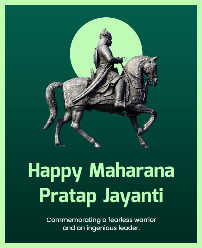 Heroic Bronze Maharana Pratap Jayanti Celebration Flyer Template