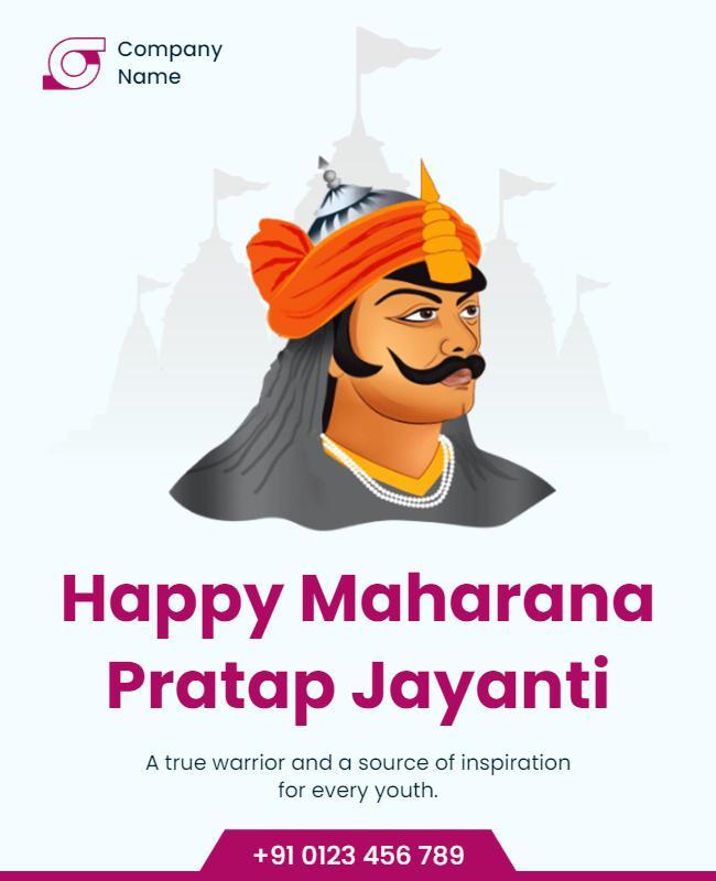 Maharana Pratap Jayanti Celebration Flyer Template