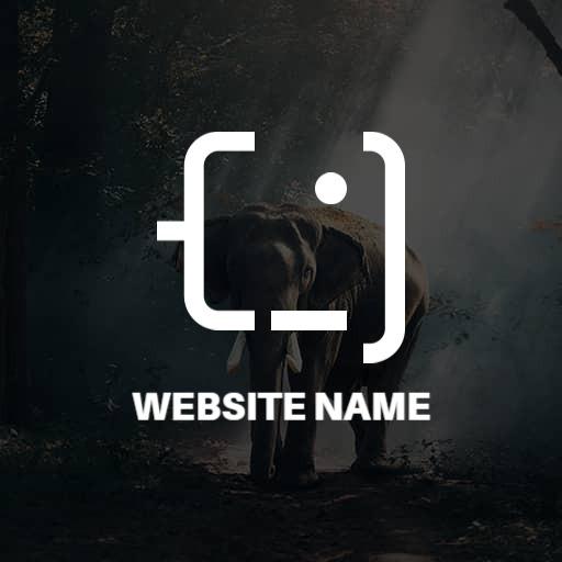Majestic Elephant Silhouetted in Nature Website Logo Template
