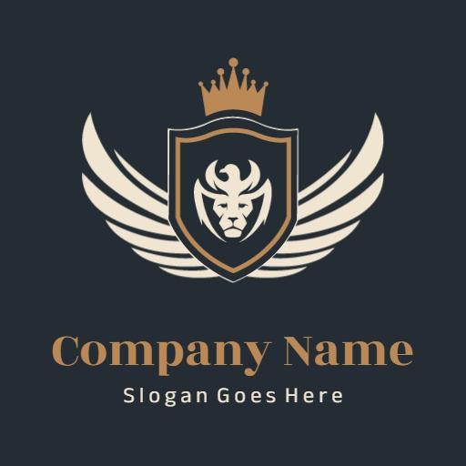 Majestic Lion Emblem with Wings for Your Company Logo Template