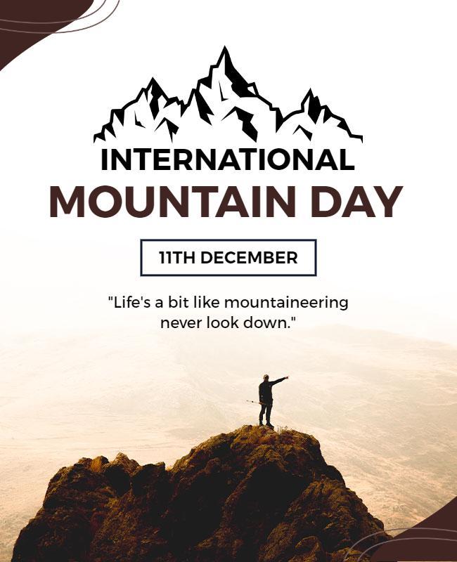 Majestic Mountain Landscape for International Mountain Day Poster Template
