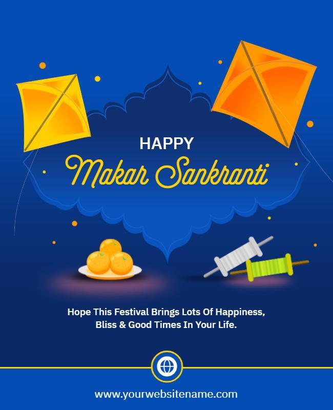 Makar Sankranti Celebration Festival Flyer Template