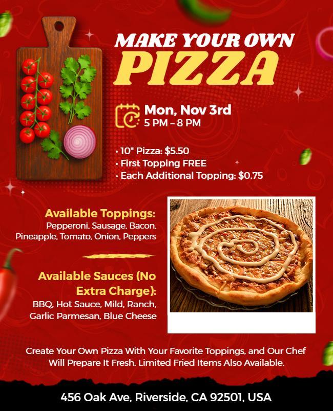 Make Your Own Pizza Night Flyer Template