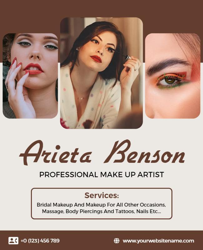 Makeup Artist Services Promotional Flyer Template