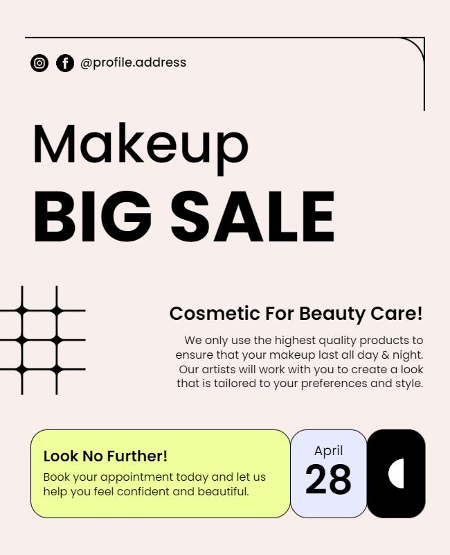 Makeup Beauty Products Sale Flyer Template