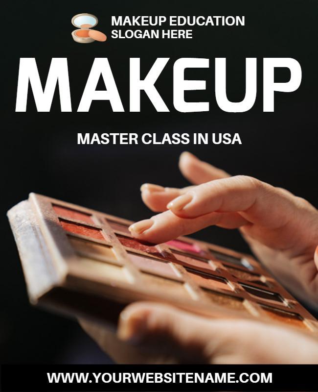 Makeup Master Class Education Flyer Template