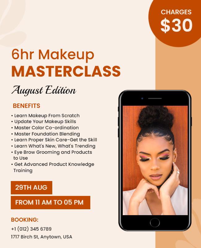 Makeup Masterclass Workshop Flyer Template