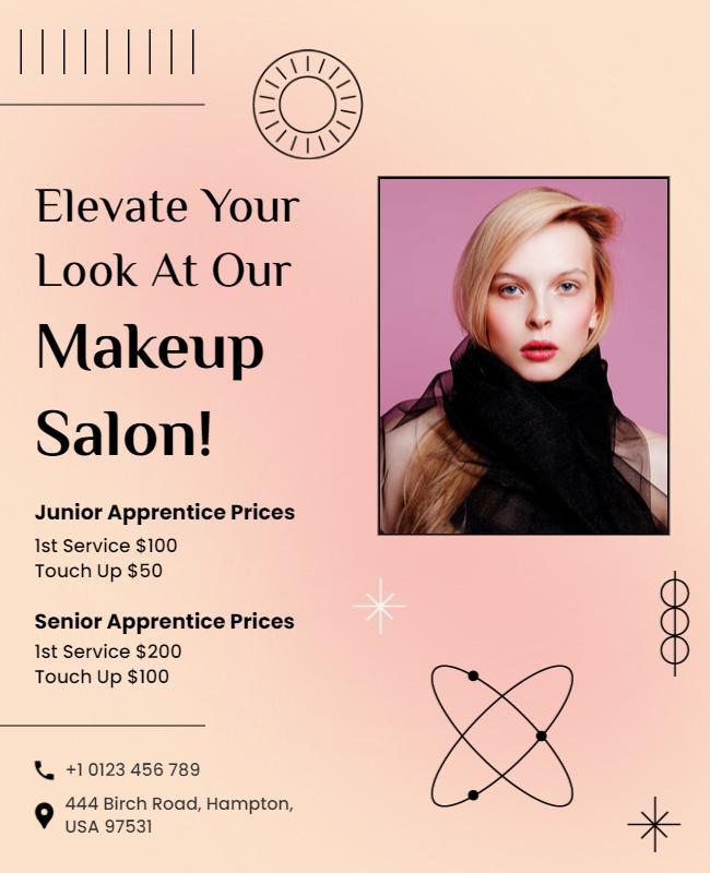 Makeup Salon Services Promotional Flyer Template