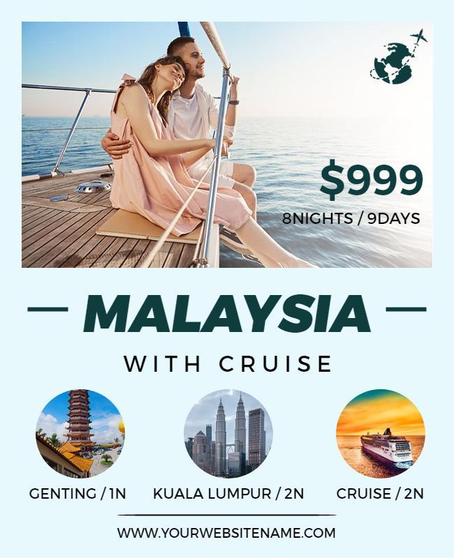 Malaysia Cruise Vacation Promotion Flyer Template