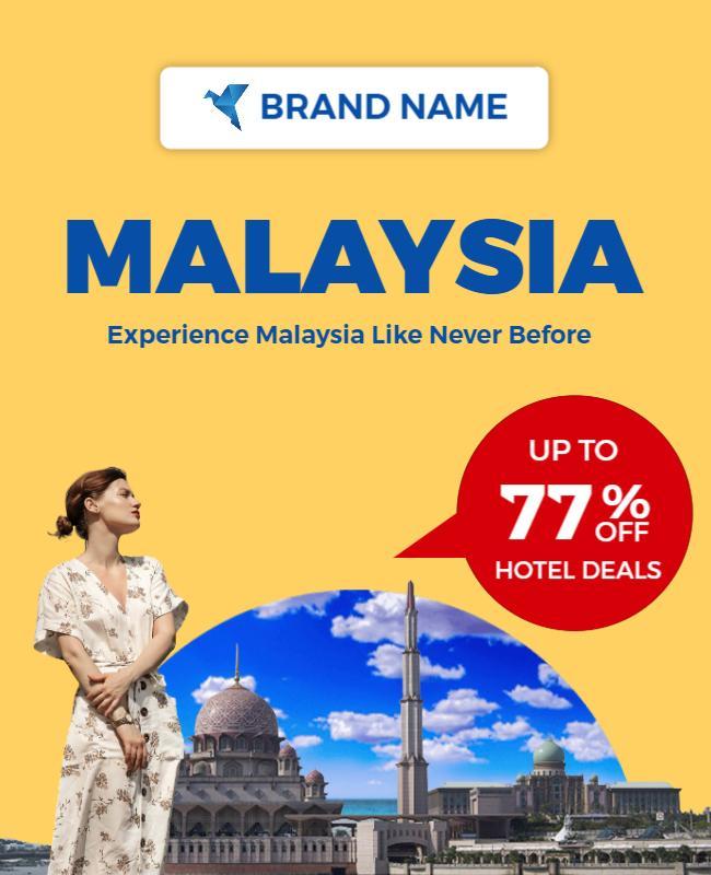 Malaysia Travel Discount Promotion Flyer Template