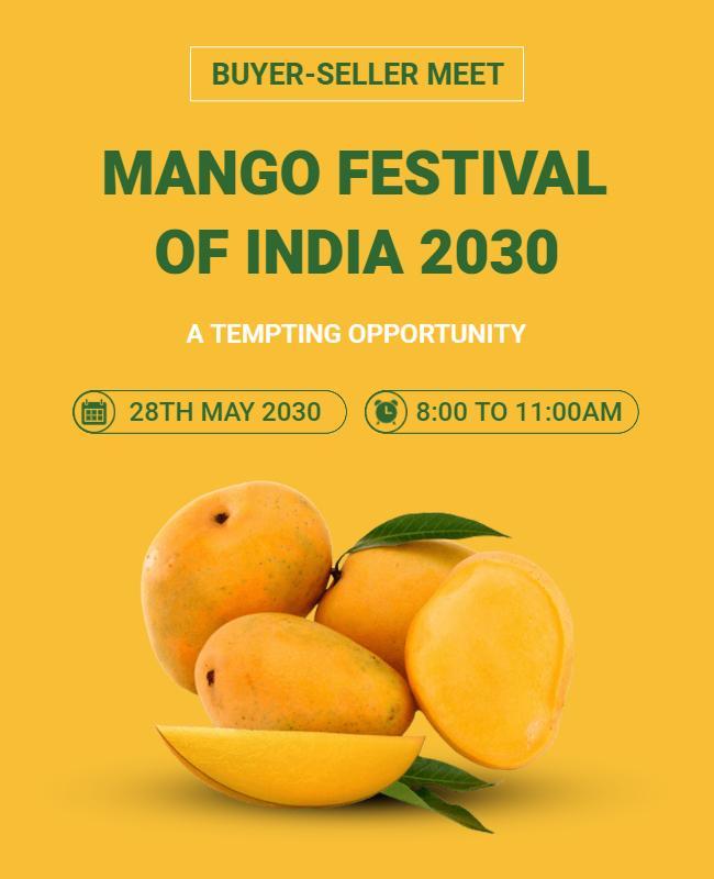 Mango Festival Buyer Seller Meet Flyer Template