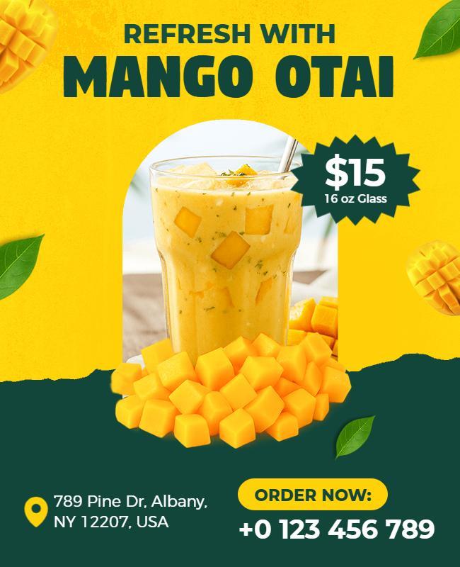 Mango Otai Beverage Promotion Flyer Template