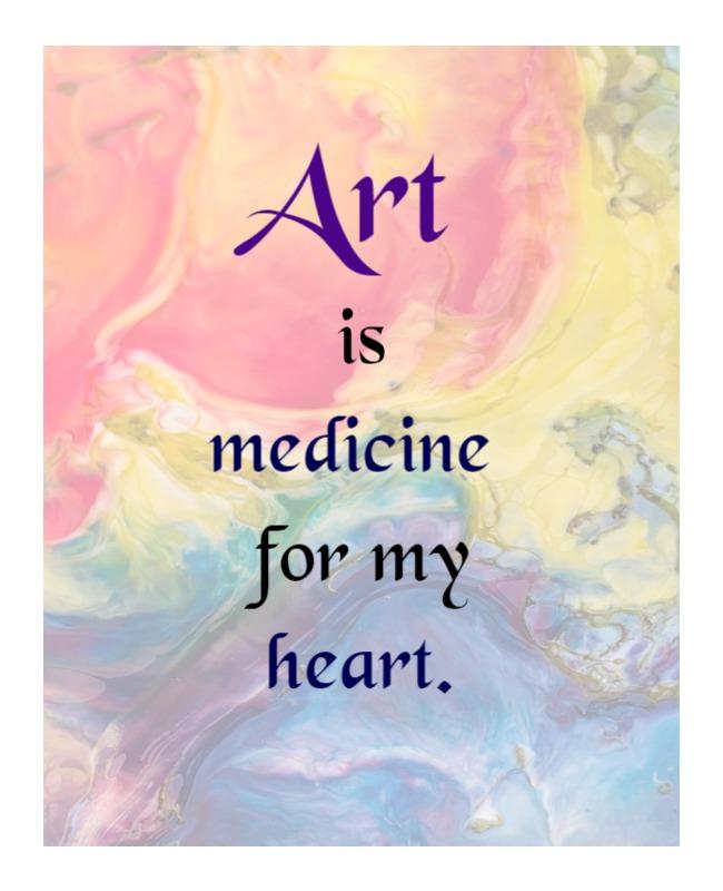 Marble Pastel Inspirational Art Quote Poster Template