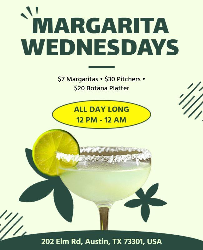 Margarita Wednesday Specials Flyer Template