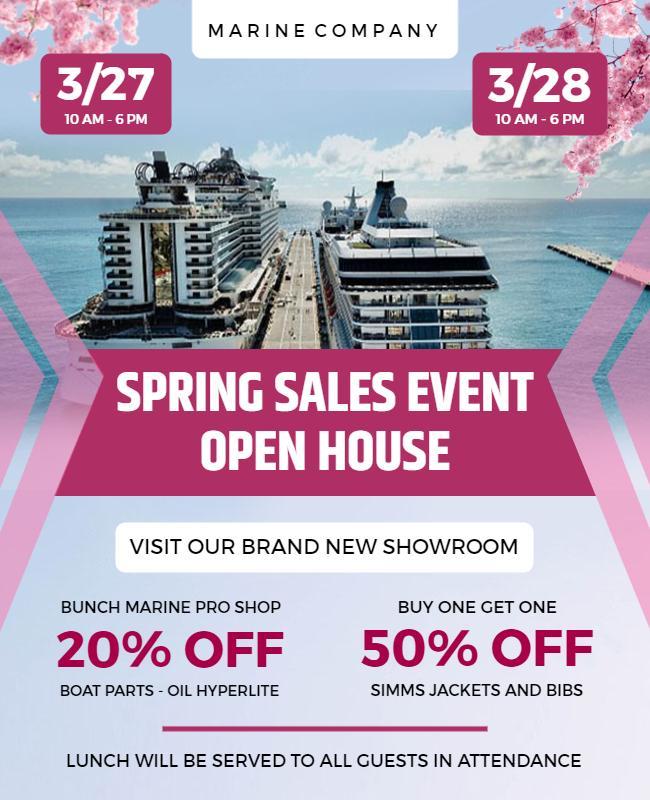 Marine Company Spring Sales Event Flyer Template