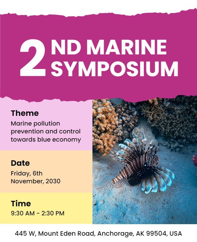 Marine Pollution Symposium Event Flyer Template