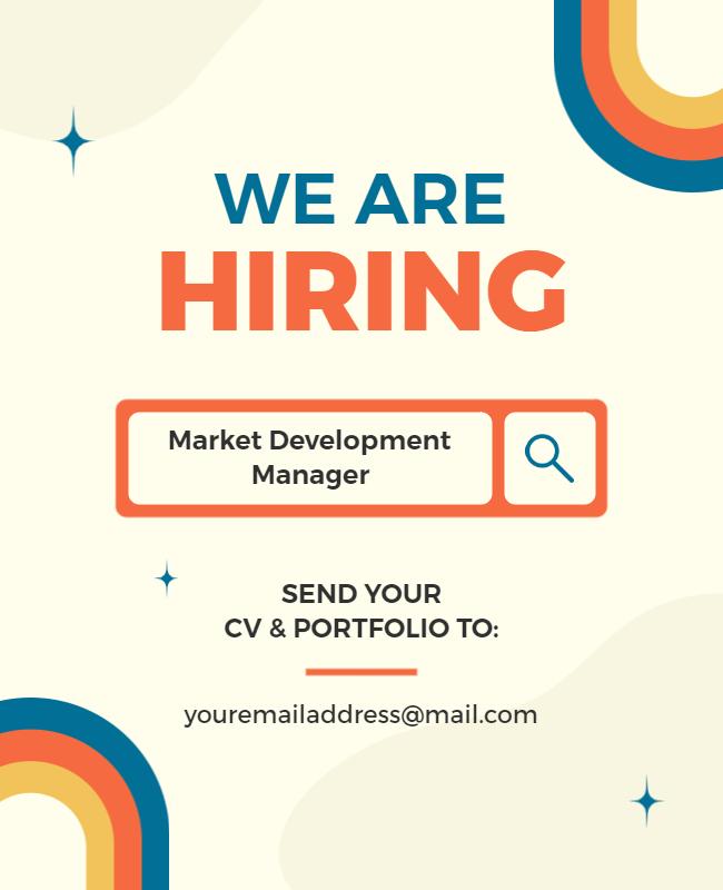 Market Development Manager Hiring Flyer Template