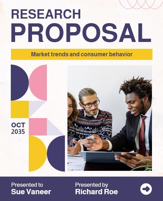 Market Trends and Consumer Behavior Proposal Flyer Template