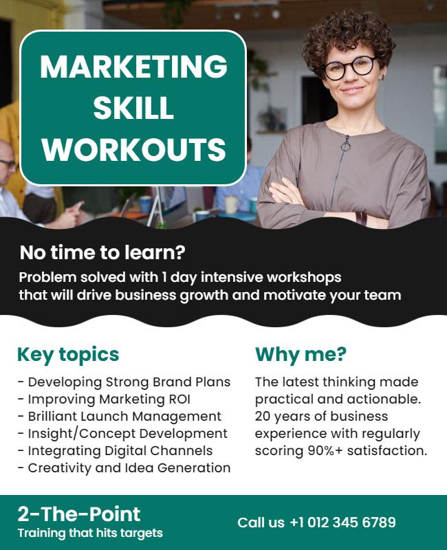 Marketing Skill Development Workshop Flyer Template