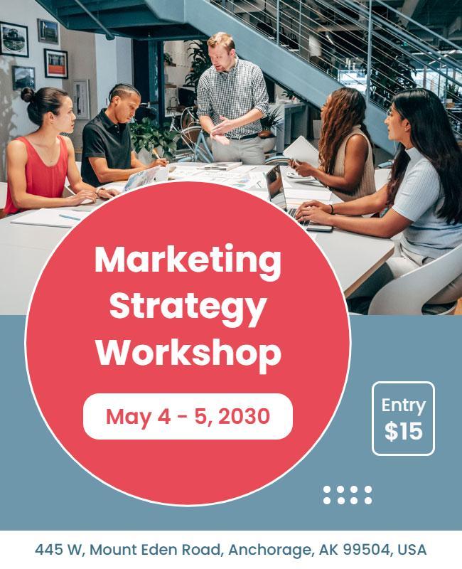 Marketing Strategy Workshop Event Flyer Template