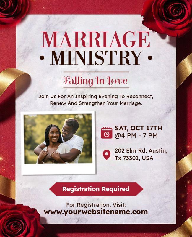 Marriage Ministry Event Invitation Flyer Template