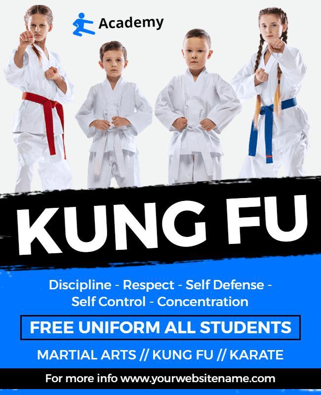 Martial Arts Academy Promotion Flyer Template