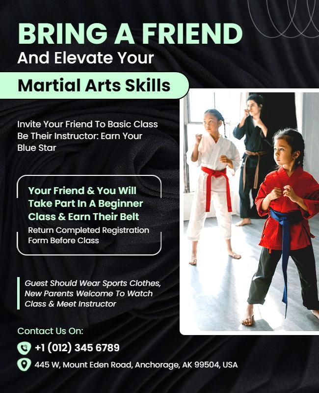 Martial Arts Bring a Friend Event Flyer Template