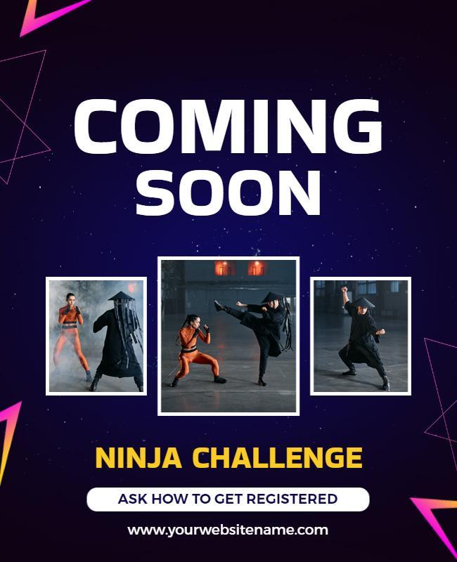 Martial Arts Ninja Challenge Event Flyer Template