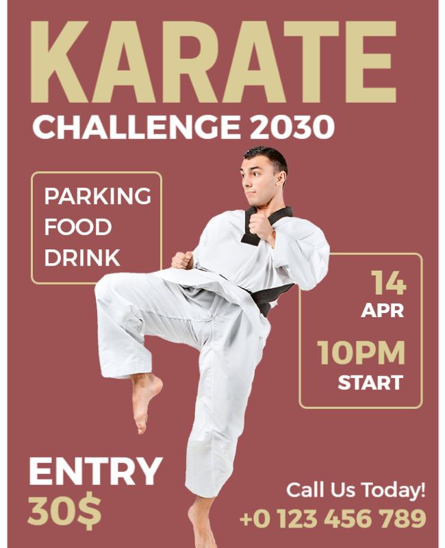 Martial Arts Tournament Event Flyer Template