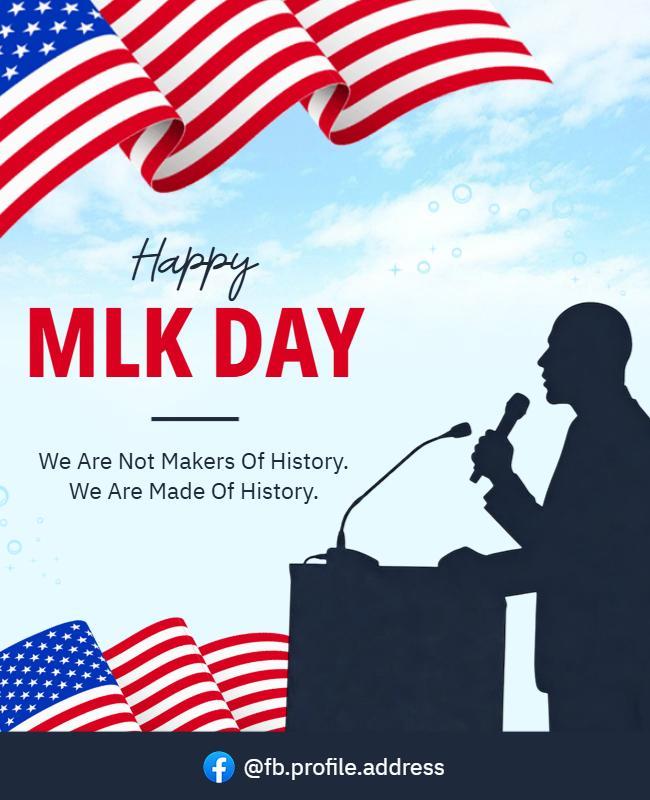 Martin Luther King Jr. Day Celebration Poster Template