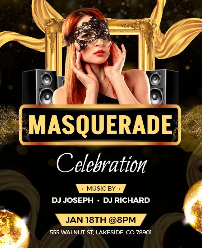 Masquerade Celebration Event Flyer Template