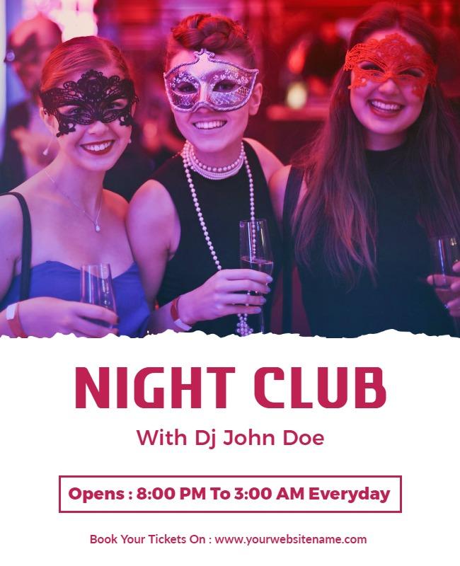 Masquerade Night Club Party Flyer Template