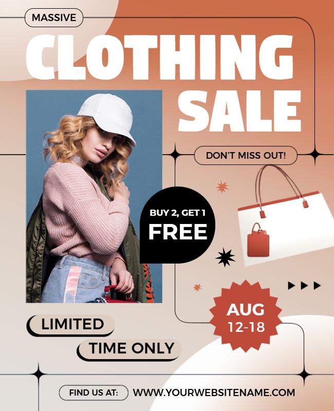 Massive Seasonal Clothing Sale Flyer Template