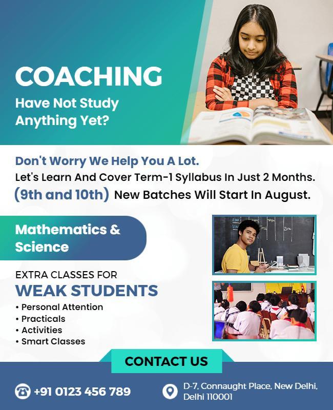 Math and Science Tutoring Services Flyer Template