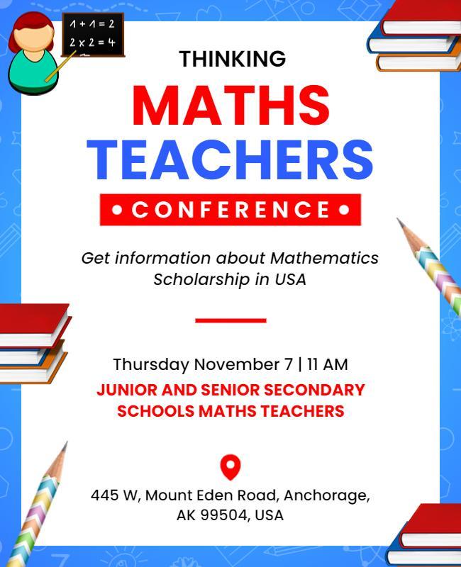 Mathematics Teachers Conference Event Flyer Template