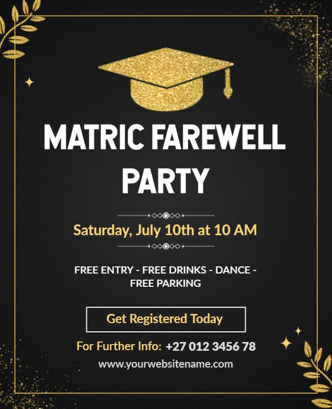 Matric Farewell Celebration Event Flyer Template