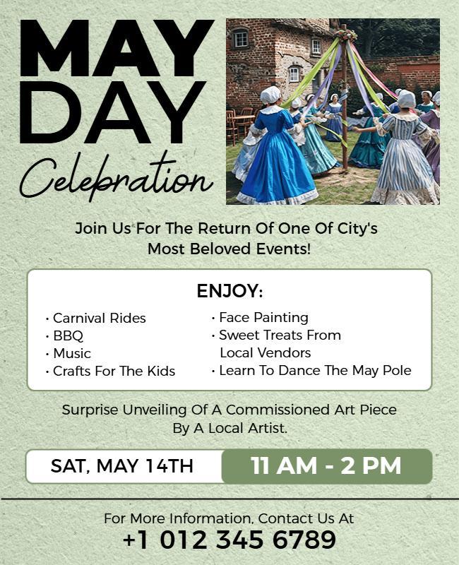 May Day Celebration Event Flyer Template