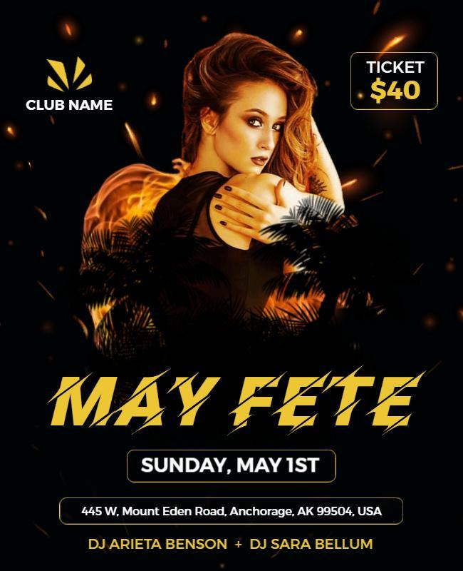 May Fete Party Event Flyer Template