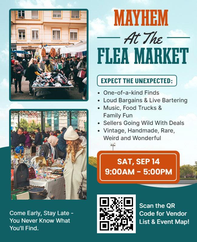 Mayhem at the Flea Market Flyer Template